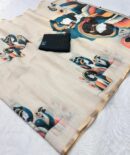 Abstract Folk Art Saree
